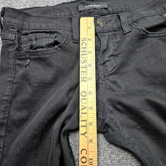Flying Monkey Jeans Sz 27 (28x30) Black Distressed Skinny Stretch Made in USA - Picture 10 of 10
